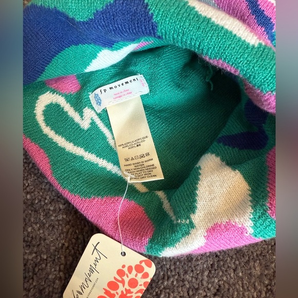 NWT FP Movement by Free People Colorful Knit Beanie Women Size One Size - Picture 2 of 5